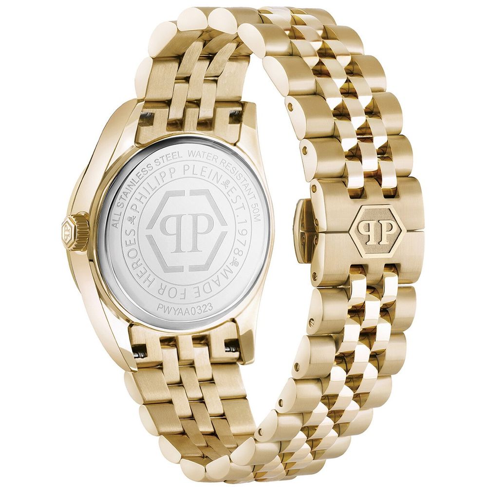 Philipp Plein Gold Stainless Steel Dress Watch