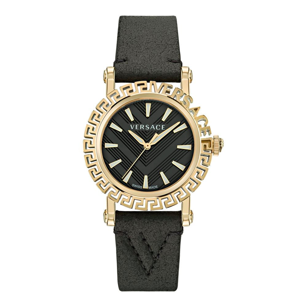Versace Black Fur Dress Watch Main image