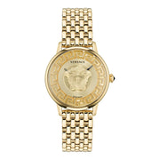 Versace Gold Stainless Steel Dress Watch