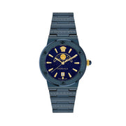 Versace Blue Stainless Steel Dress Watch Versace
