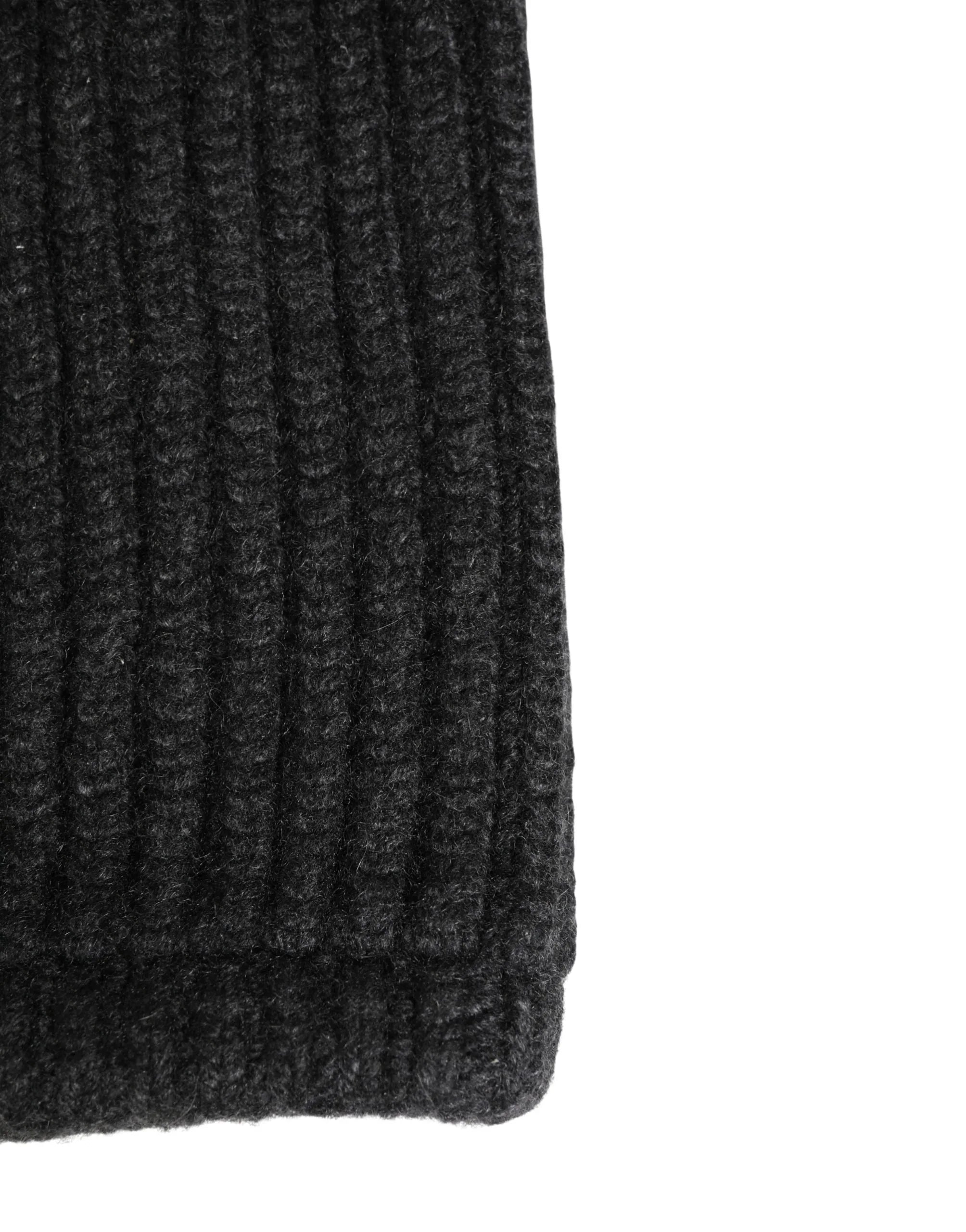 Dolce & Gabbana Black Cashmere Knitted Men Winter Neck Warmer Hat - Zachava