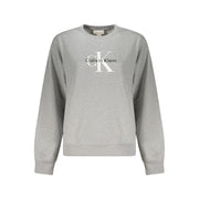 Calvin Klein Grigio Cotton Women Sweatshirt