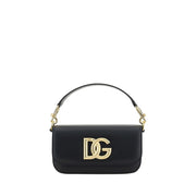 Dolce & Gabbana Black Calf Leather Bos Taurus Shoulder Bag