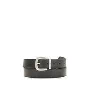Valentino Garavani Black Calf Leather Bos Taurus Regular Belt