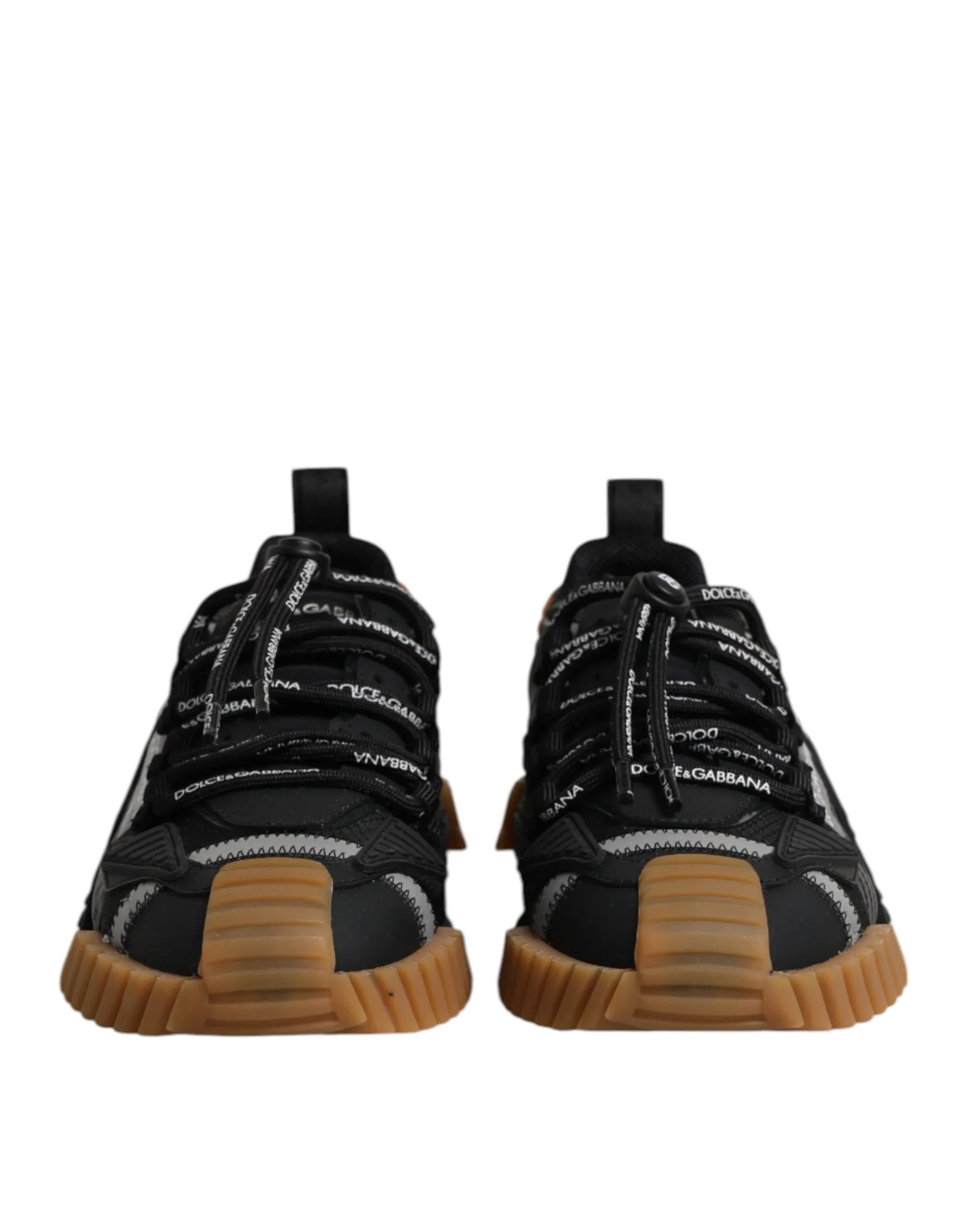 Dolce & Gabbana Black Logo Lace Up Low Top NS1 Sneakers Shoes - Zachava