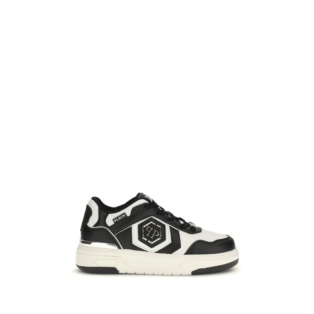 Philipp Plein Black Calf Leather Bos Taurus Athletic Sneakers - Zachava