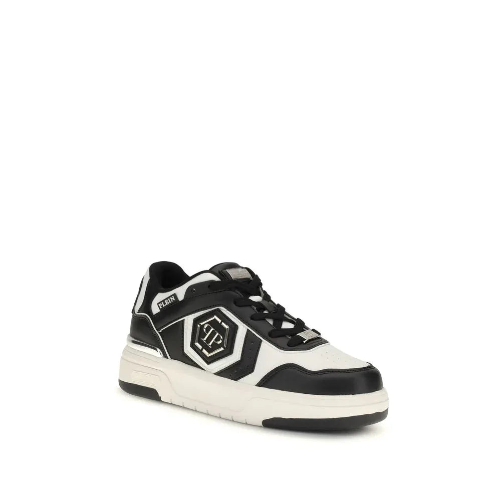 Philipp Plein Black Calf Leather Bos Taurus Athletic Sneakers - Zachava