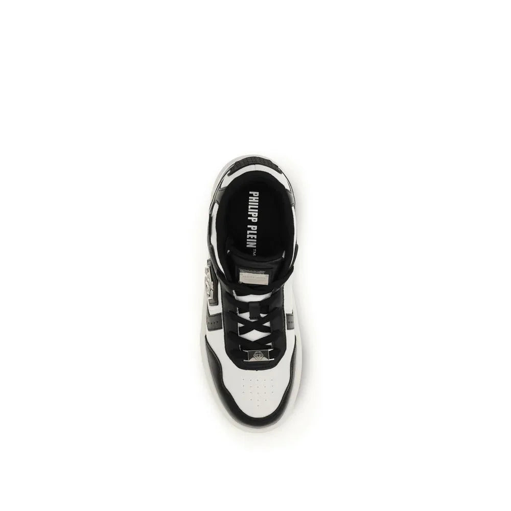 Philipp Plein Black Calf Leather Bos Taurus Athletic Sneakers - Zachava