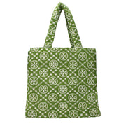 Tory Burch Green Cotton-Like Shoulder Bag