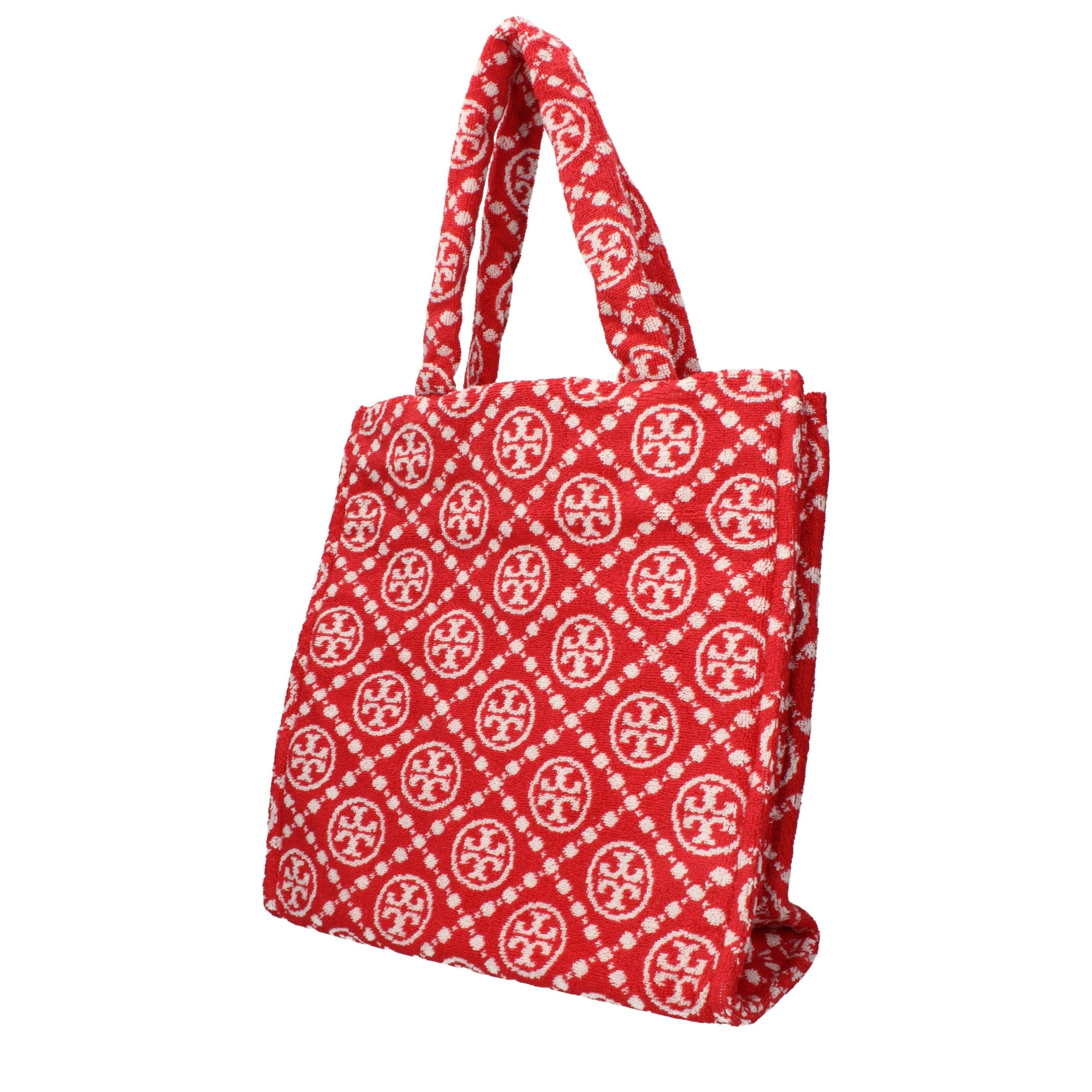 Tory Burch Red Cotton-Like Shoulder Bag