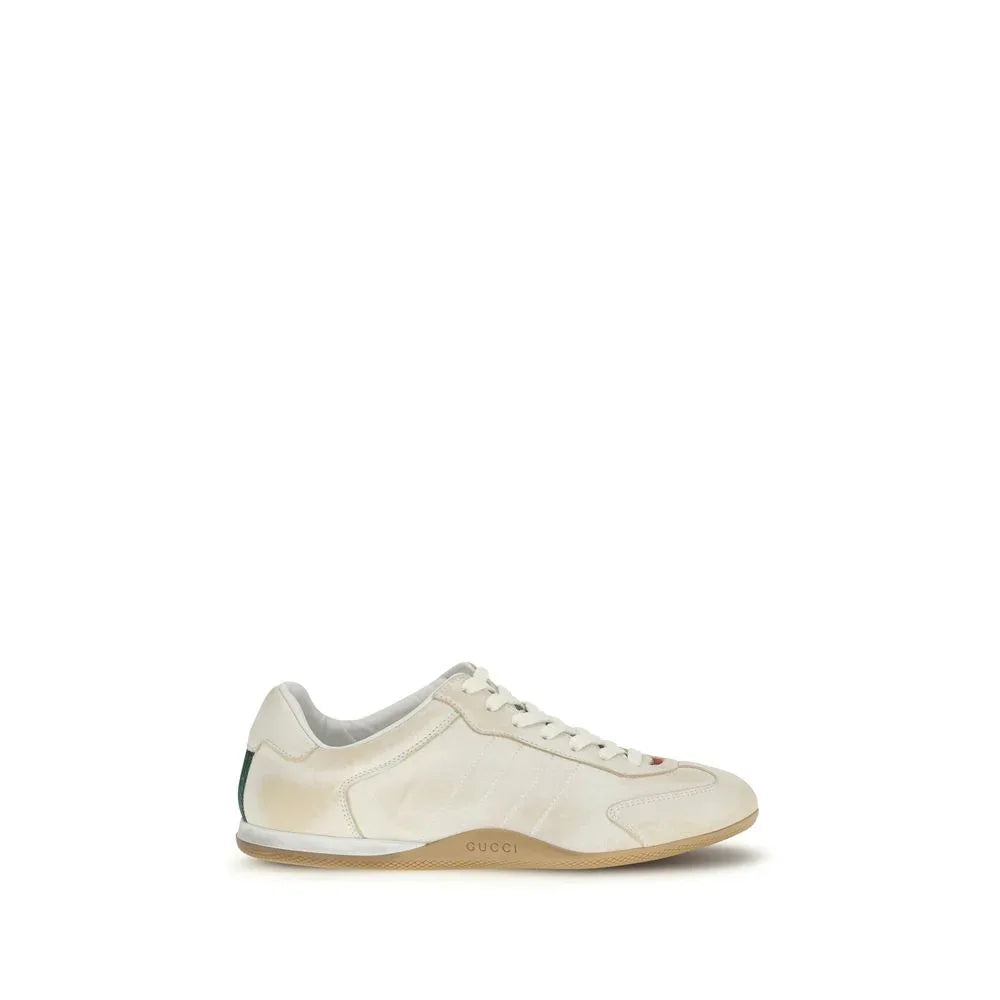 Gucci White Calf Leather Bos Taurus Low Top Sneakers - Zachava