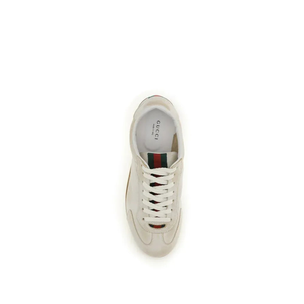 Gucci White Calf Leather Bos Taurus Low Top Sneakers - Zachava