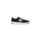 New Balance Black And White Leather Athletic Sneakers