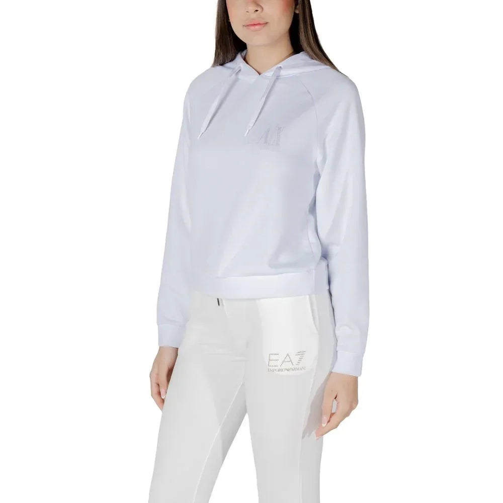 Armani Exchange White Viscose Hoodie - Zachava