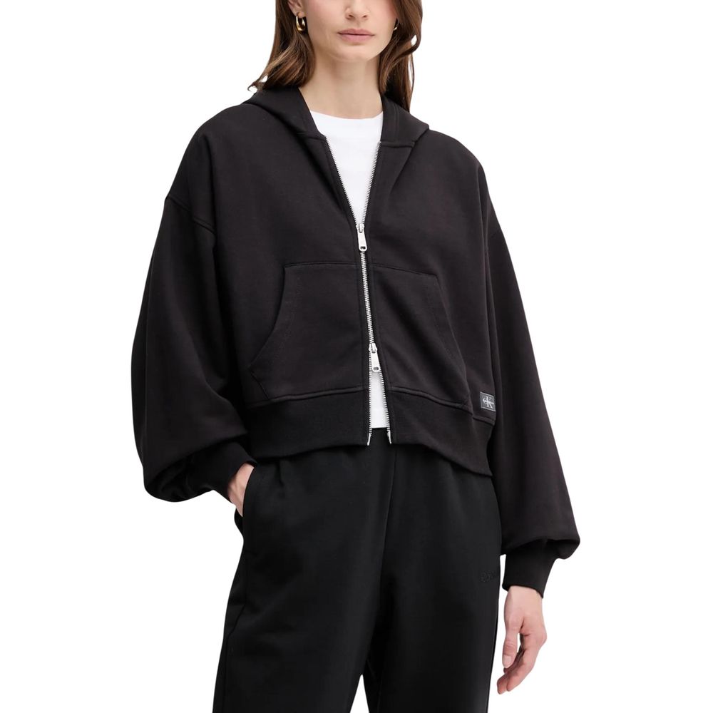 Calvin Klein Jeans Black Cotton Hoodie