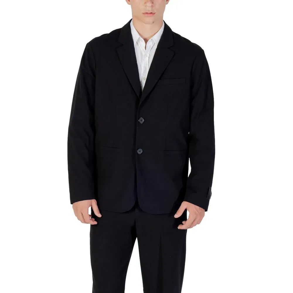 Armani Exchange Black Lyocell Blazer - Zachava