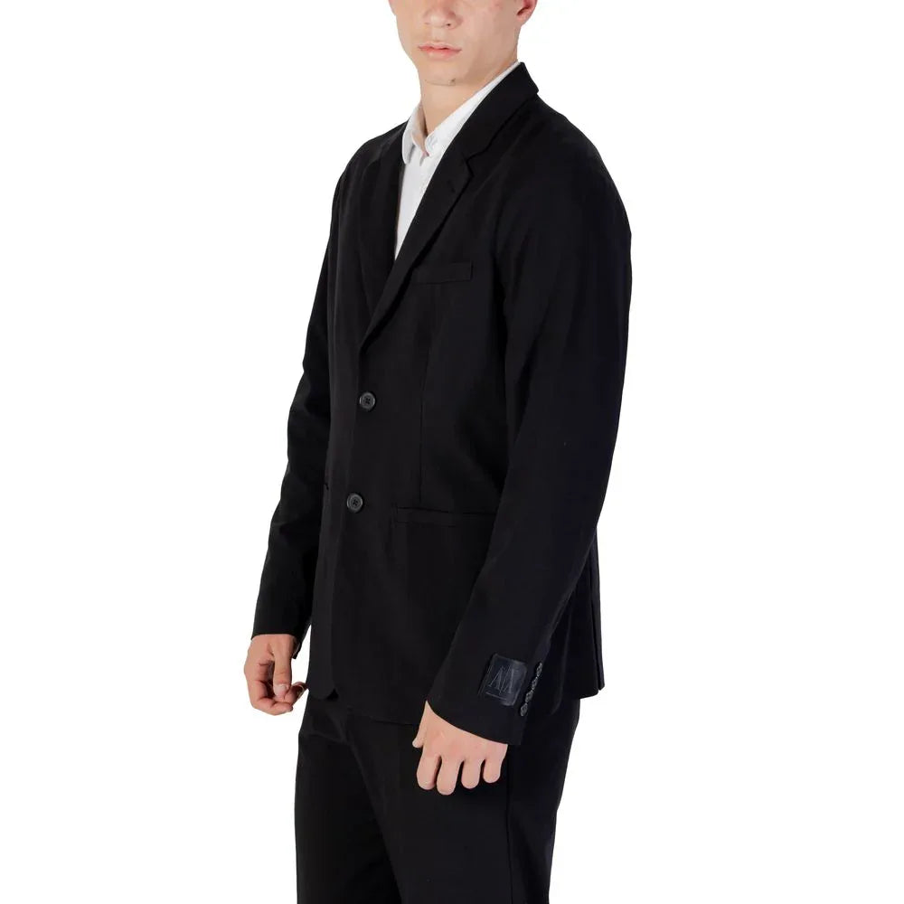 Armani Exchange Black Lyocell Blazer - Zachava