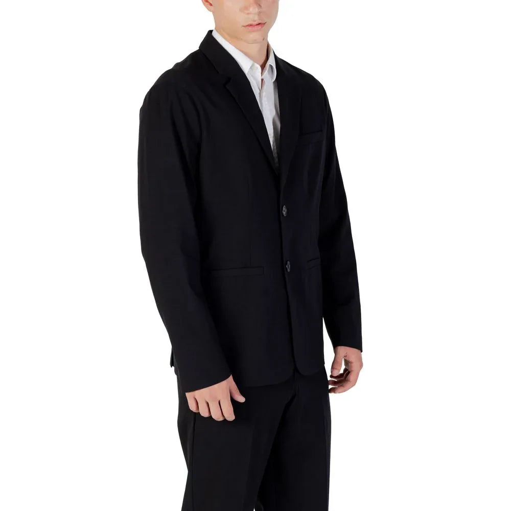 Armani Exchange Black Lyocell Blazer - Zachava