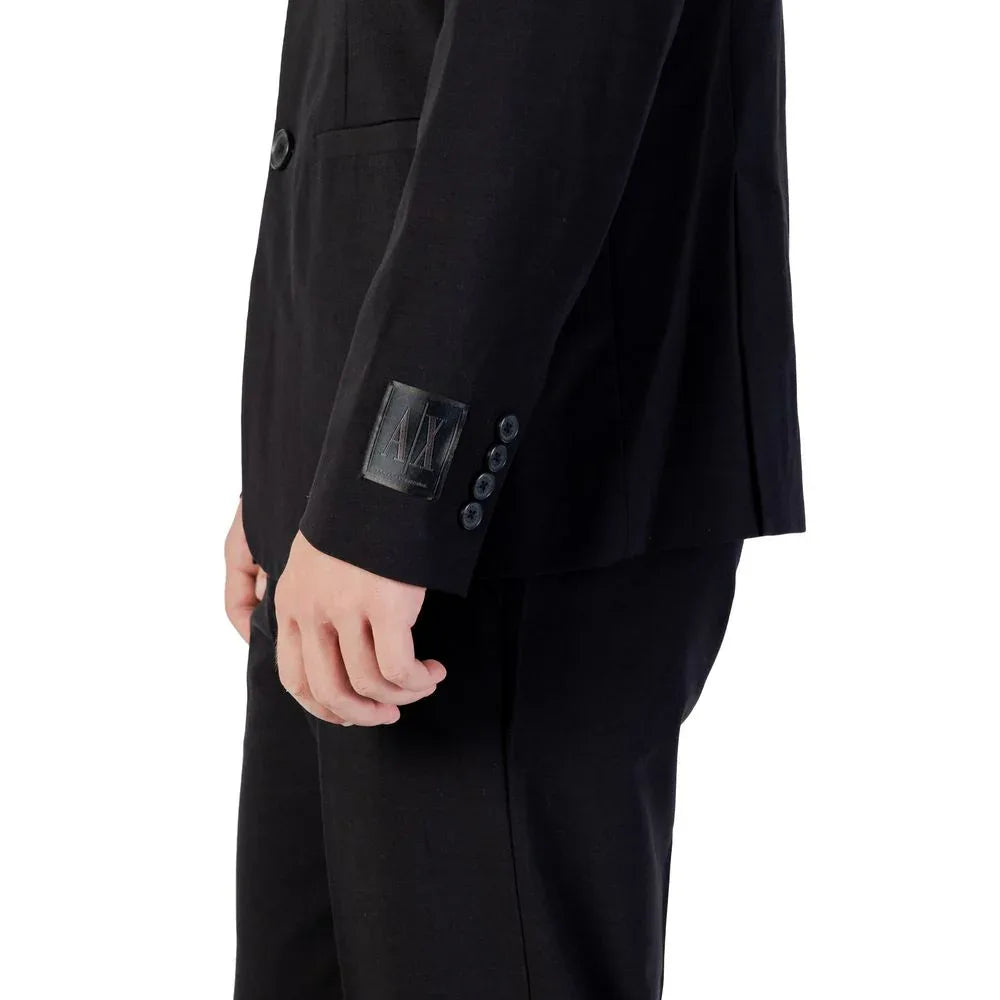 Armani Exchange Black Lyocell Blazer - Zachava