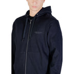 Armani Exchange Blue Cotton Hoodie
