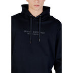 Armani Exchange Blue Cotton Hoodie