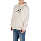 EA7 Emporio Armani Black And White Cotton Hoodie