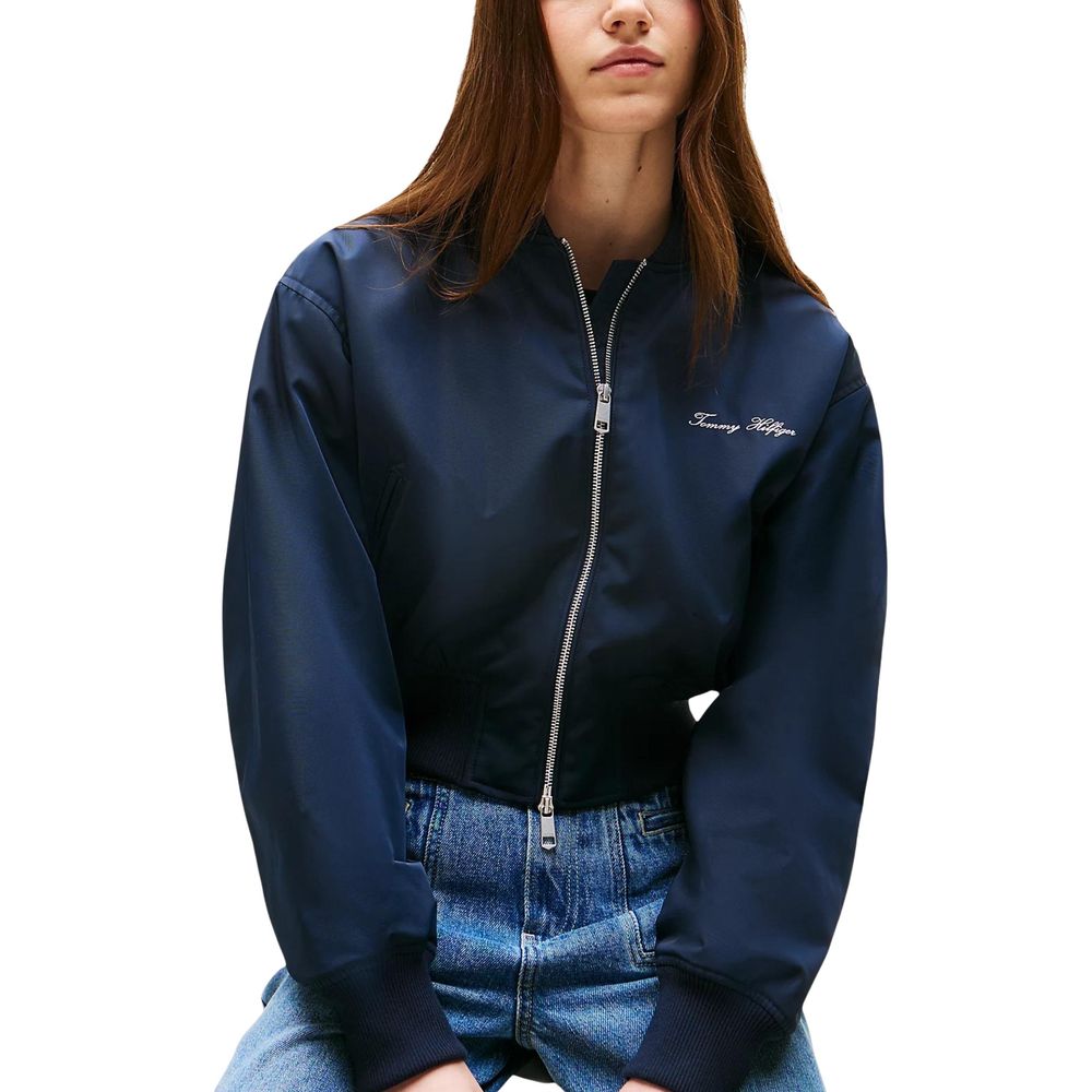 Tommy Hilfiger Blue Recycled Polyester Bomber Tommy Hilfiger