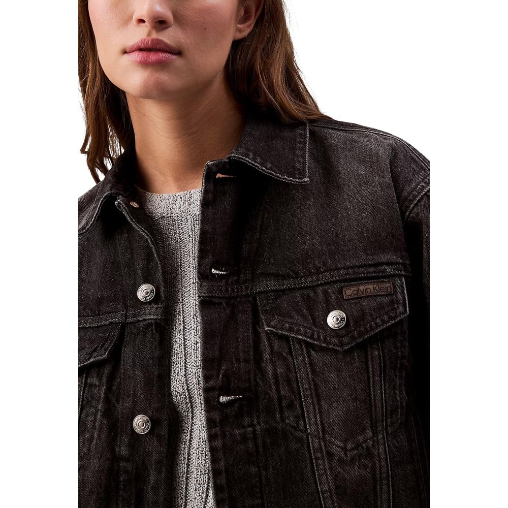 Calvin Klein Jeans Black Cotton Denim Jacket