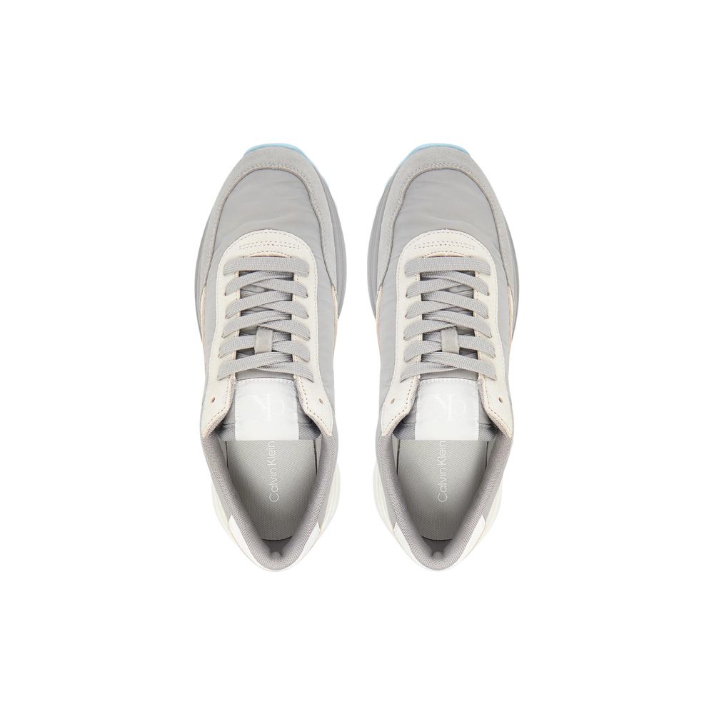 Calvin Klein Jeans Gray Suede Leather Athletic Sneakers