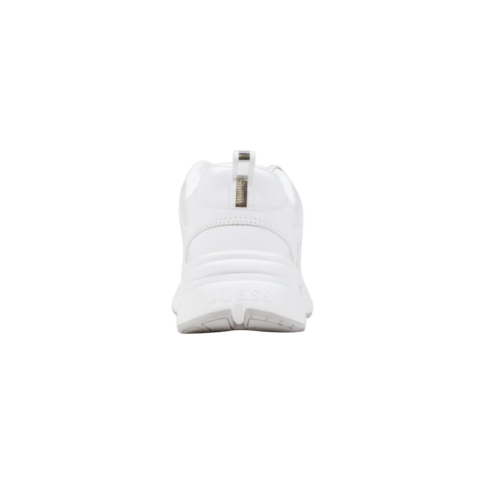 Guess White Polyester Chunky Sneakers