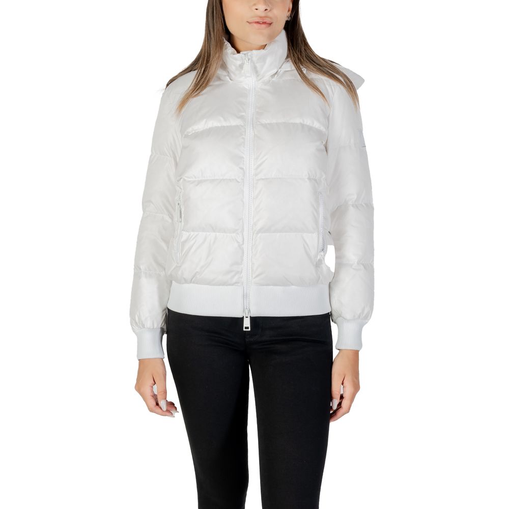 Armani Exchange White Polyamide Coat