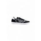 EA7 Emporio Armani Black And White Leather Athletic Sneakers