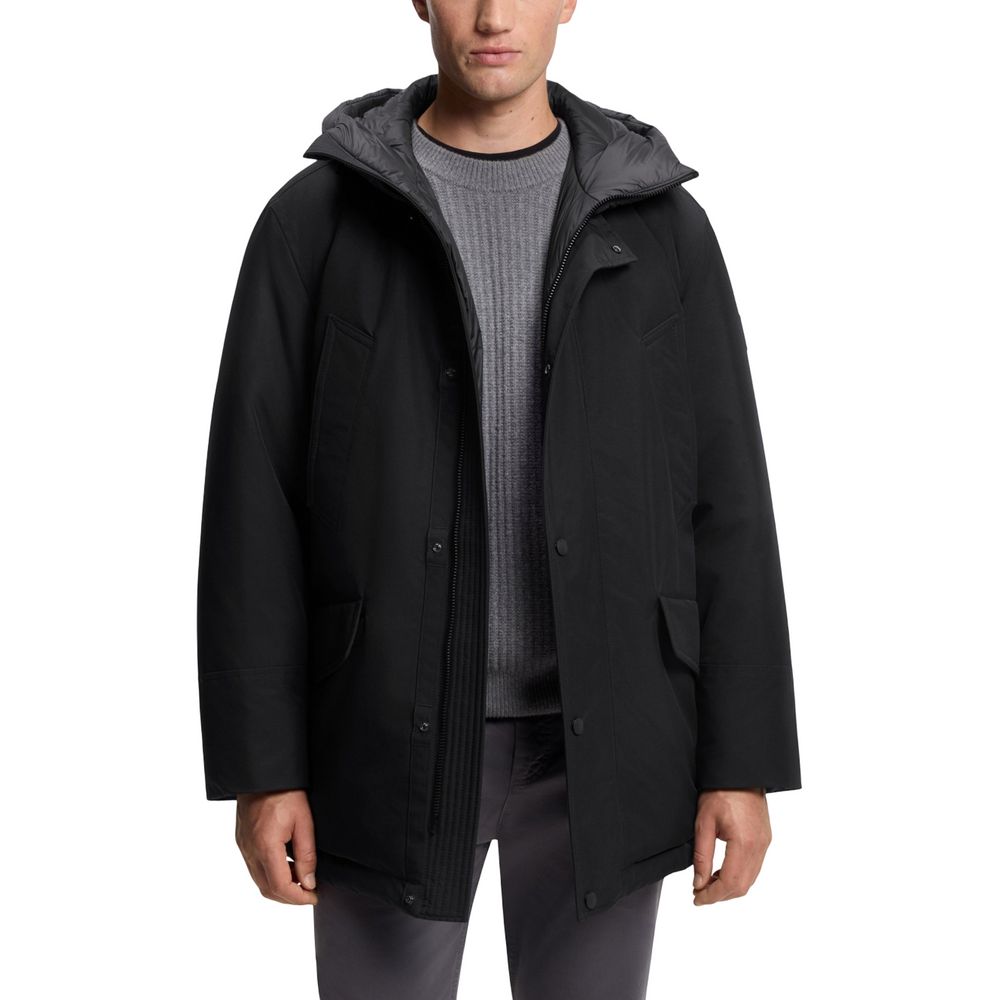 Hugo Boss Black Polyester Full-Length Jacket Main image