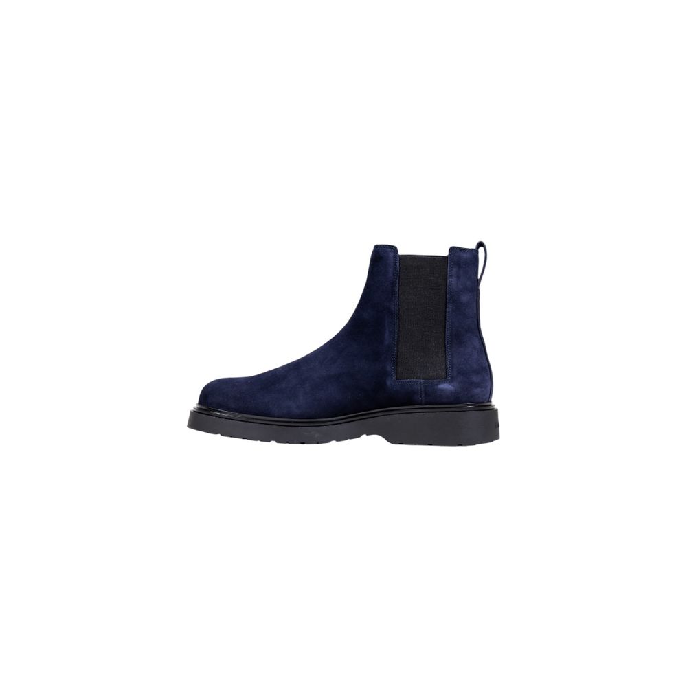 Calvin Klein Jeans Blue Suede Leather Chelsea Boots