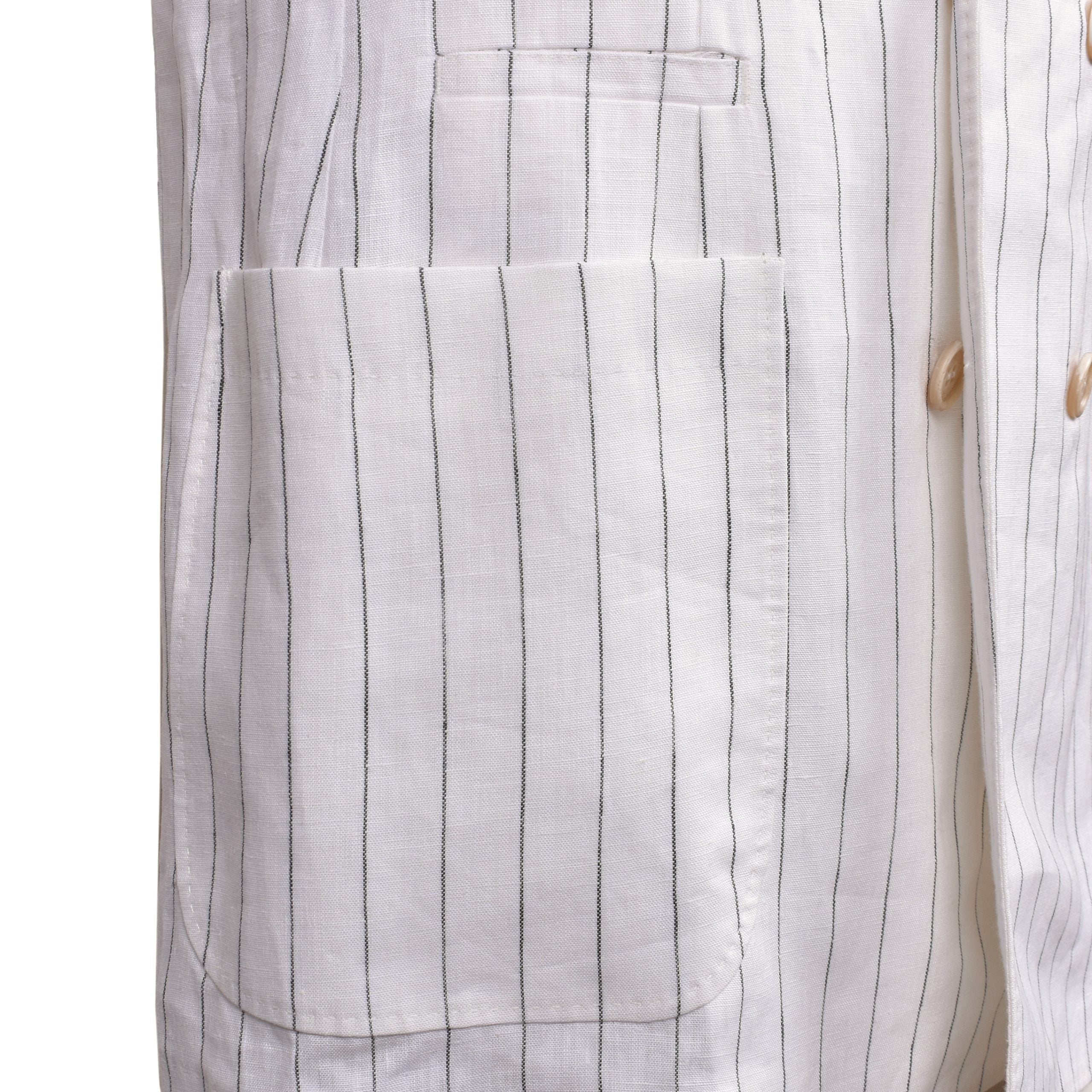Brunello Cucinelli White Linen Two-Piece Suit
