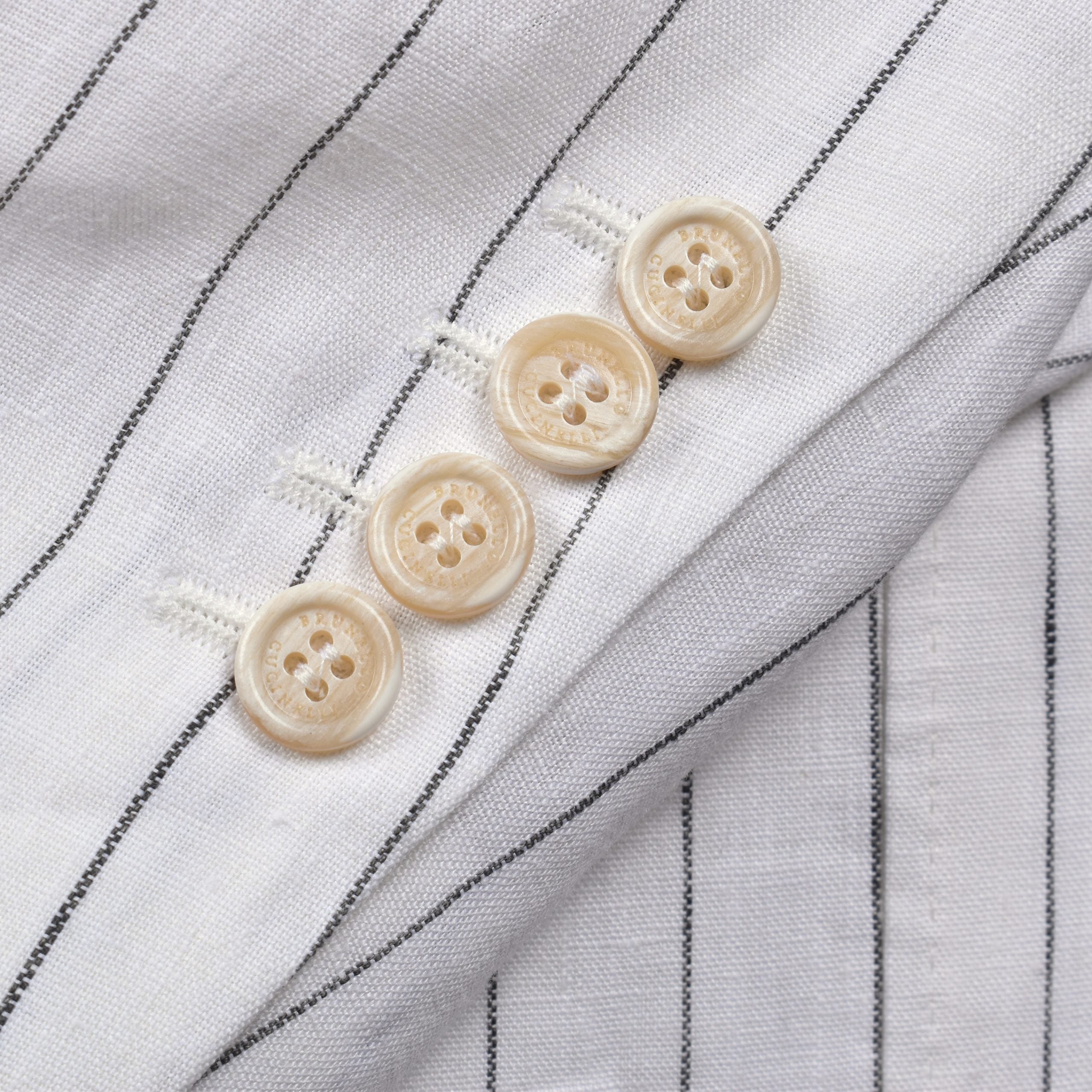 Brunello Cucinelli White Linen Two-Piece Suit
