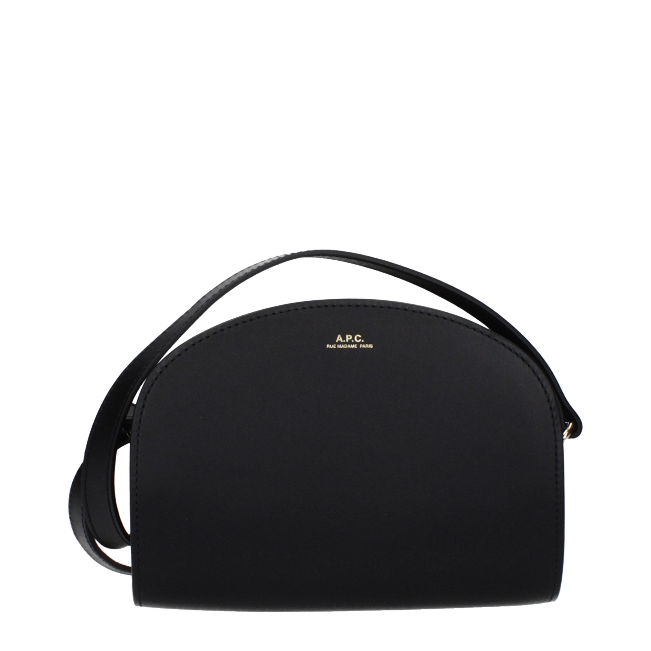 A.P.C. Black Leather Crossbody Bag Main image