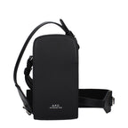 A.P.C. Black Leather Crossbody Bag