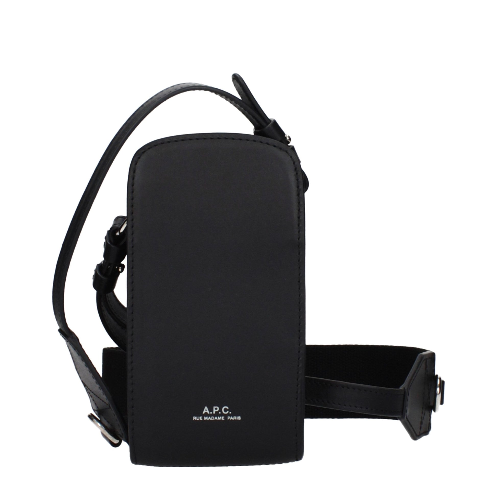 A.P.C. Black Leather Crossbody Bag - Zachava