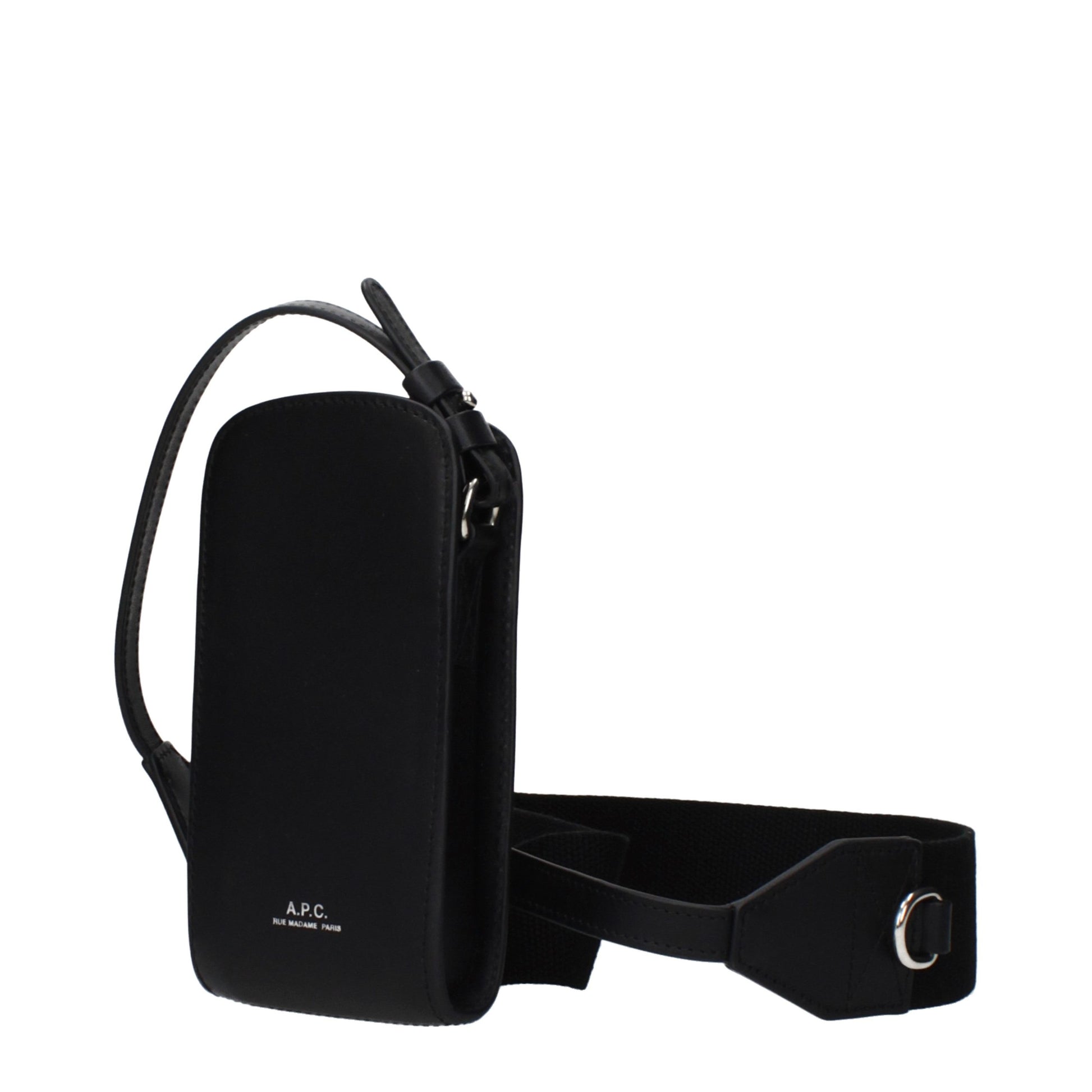 A.P.C. Black Leather Crossbody Bag - Zachava