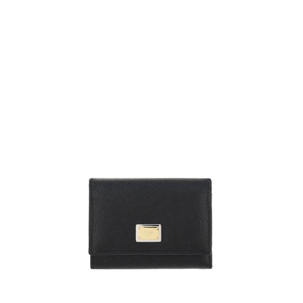 Dolce & Gabbana Black Calf Leather Bos Taurus Wallet