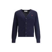 Ami Paris Blue Wool Oves Aries Cardigan