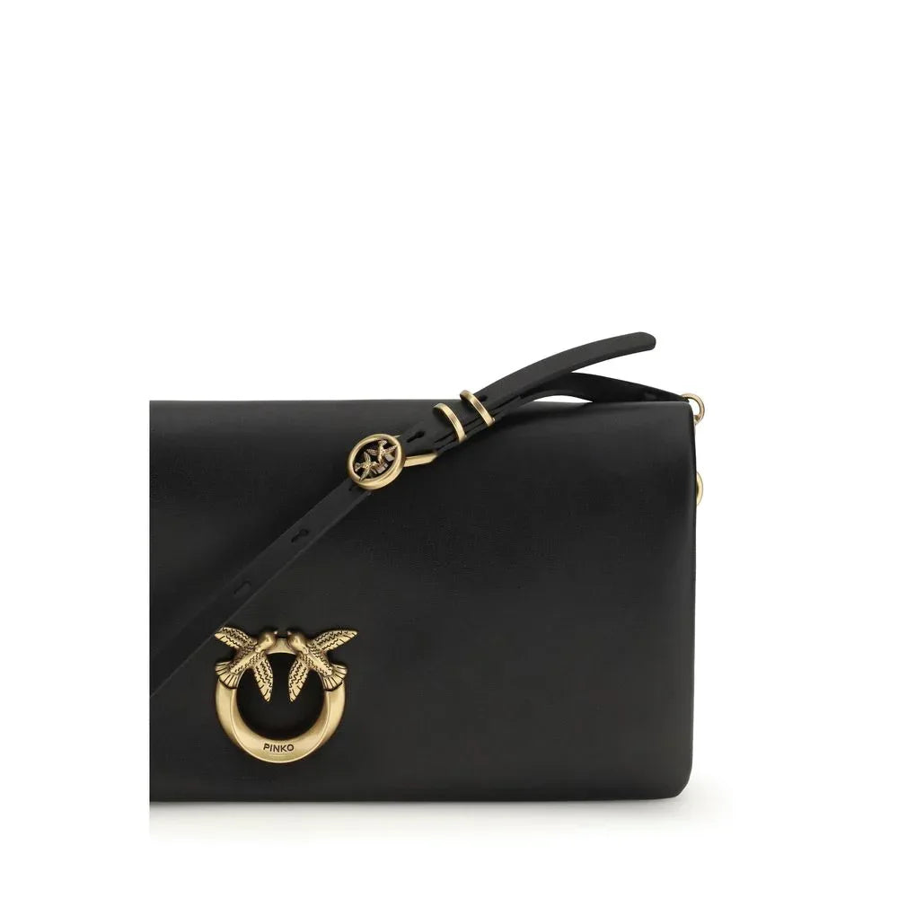 PINKO Black Calf Leather Bos Taurus Clutch Bag - Zachava