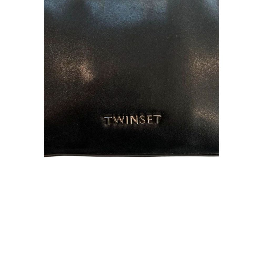 Twinset Black Polyurethane Women Shoulder Bag