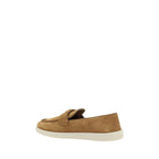 Prada Brown Calf Leather Bos Taurus Slip-On Loafers
