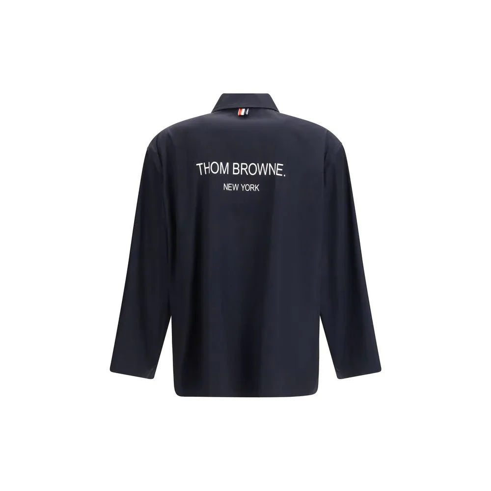 Thom Browne Blue Polyester Coat - Zachava
