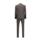 Dsquared² Gray Fleece Wool Two-Piece Suit