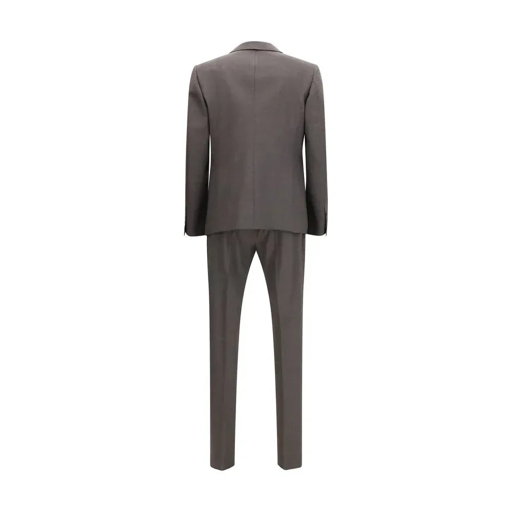 Dsquared² Gray Fleece Wool Two-Piece Suit - Zachava