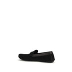 Dolce & Gabbana Black Calf Leather Bos Taurus Slip-On Loafers