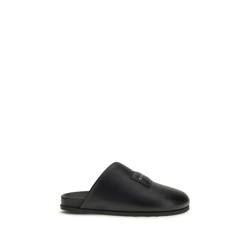 Givenchy Black Calf Leather Bos Taurus Mules - Zachava